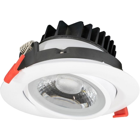 Apositos 2 in. LED Miniature Trimmed Recessed Downlight with Gimbal Trim White AP3005738